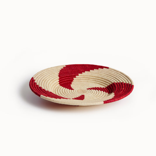 Red Wave Platter Basket